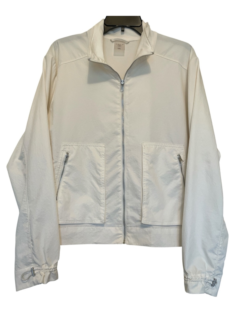 CALIA by Carrie Underwood Off-White Zip Bomber Jacket